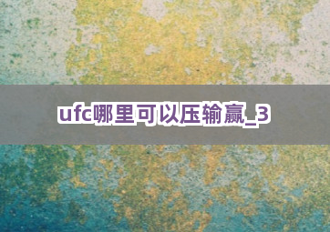ufc哪里可以压输赢截圖3